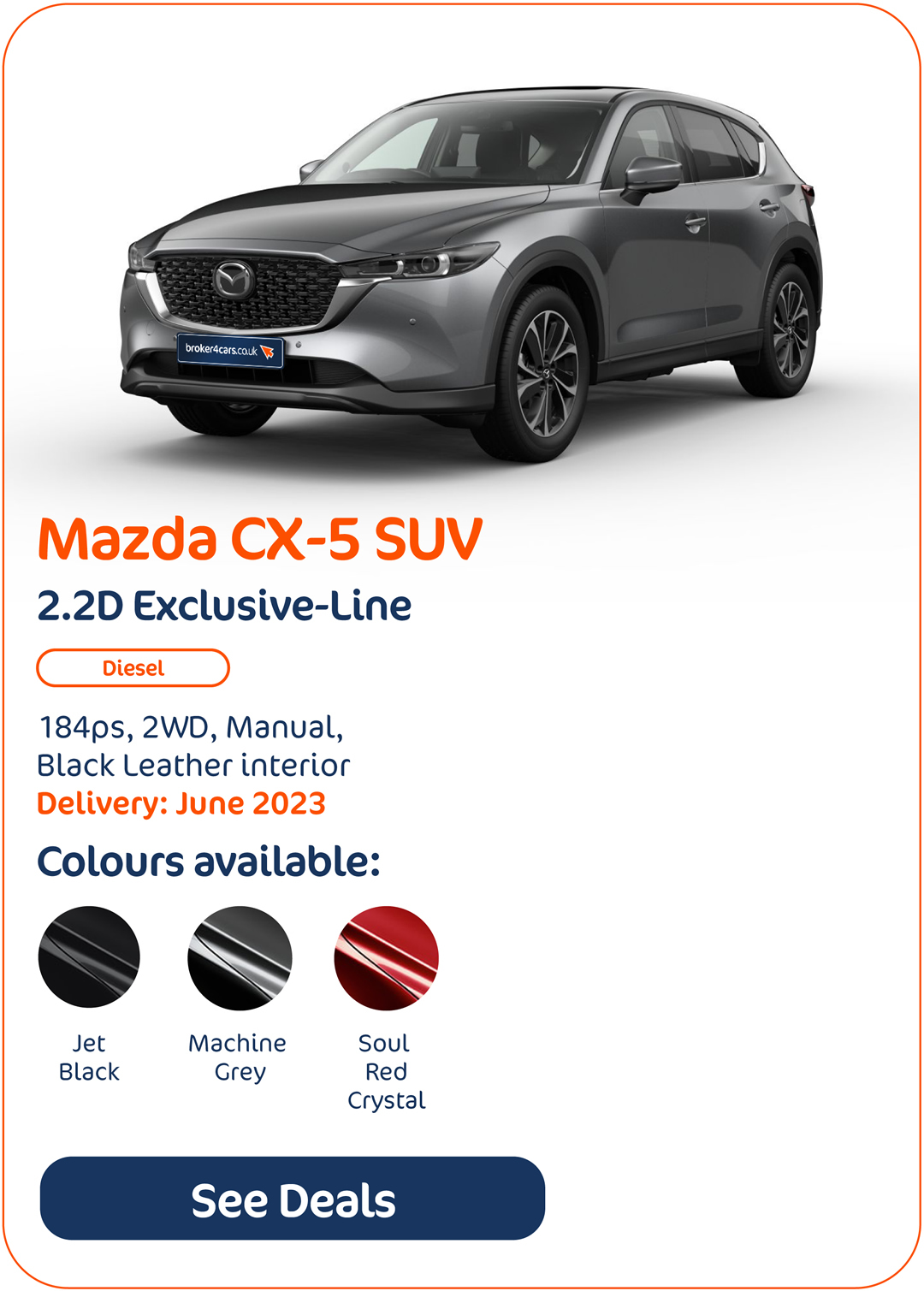 Mazda CX-5 SUV 2.2D Exclusive-Line - Click to Enquire